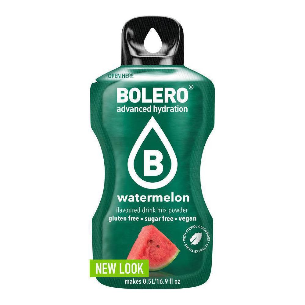 Bolero Χυμός σε Σκόνη 500ml σε Νερό Καρπούζι Χωρίς Ζάχαρη 3gr 12τμχ