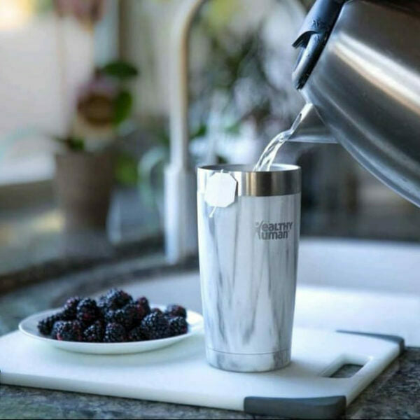Healthy Human Cruiser Tumbler Stone White Thermos Tumbler with Straw 0.59lt
