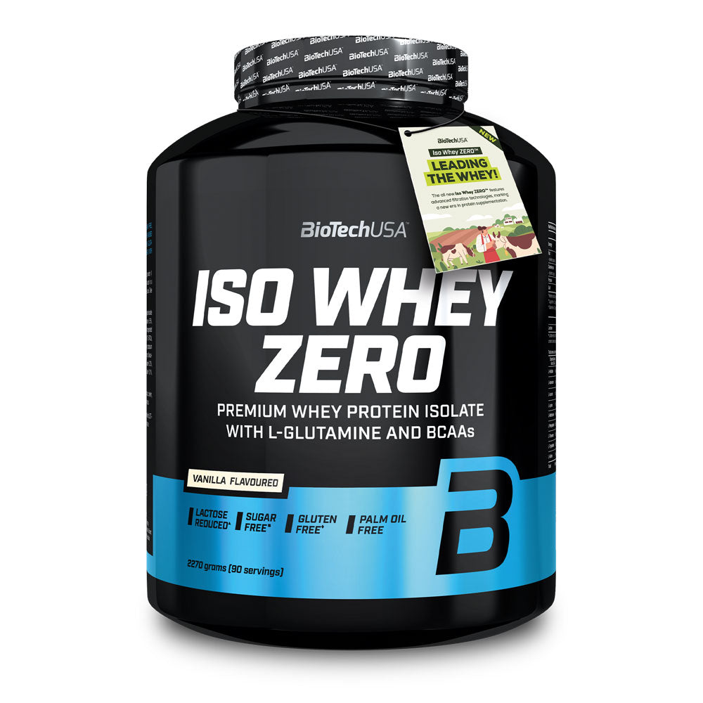 Biotech USA Iso Whey Zero With Glutamine & BCAAs Πρωτεΐνη Ορού Γάλακτος Χωρίς Γλουτένη & Λακτόζη με Γεύση Βανίλια 2.27kg