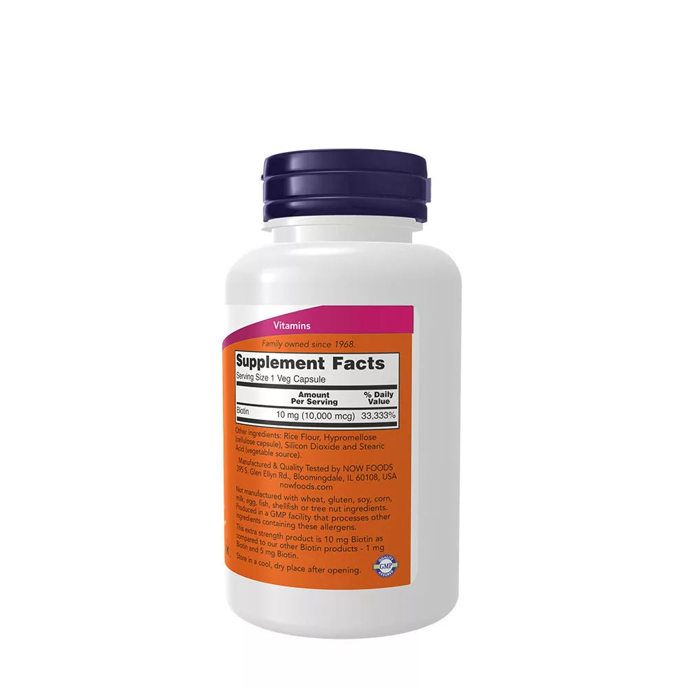 Now Foods Biotin 10mg 120 φυτικές κάψουλες