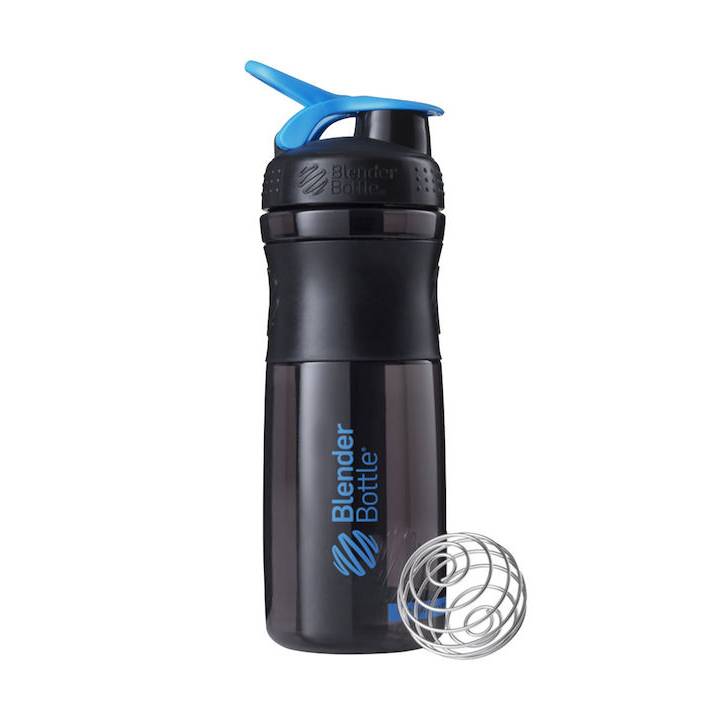 Blender Bottle Sportmixer Shaker Πρωτεΐνης 820ml Πλαστικό, Black/Cyan