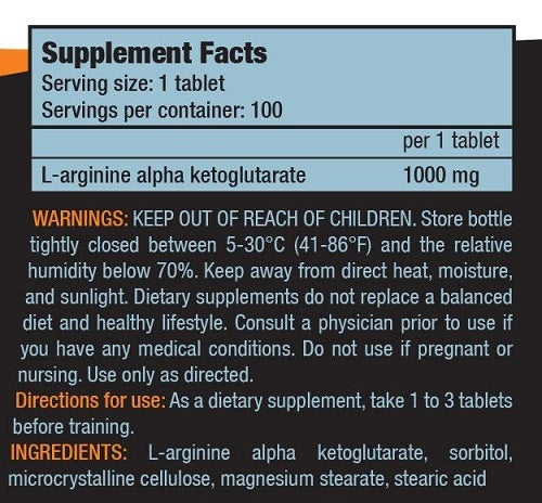 Biotech USA AAKG 1000mg 100 tablets 