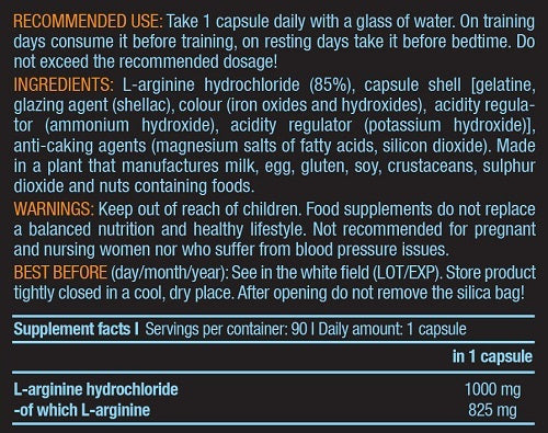 Biotech USA L-Arginine 1000mg 90 capsules