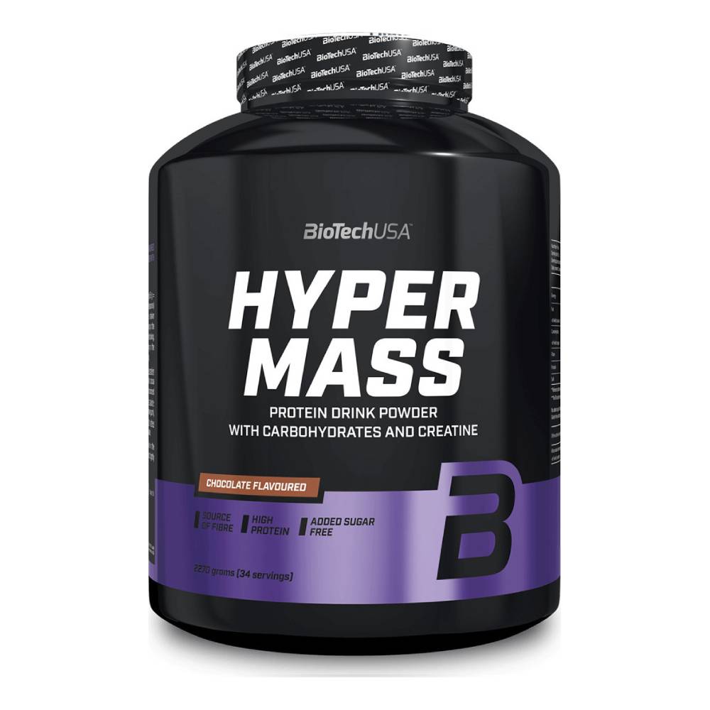 Biotech USA Hyper Mass Drink Powder With Carbohydrates &amp; Creatine Gluten Free Chocolate Flavor 2.27kg 