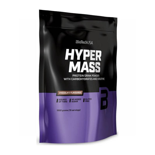 Biotech USA Hyper Mass Drink Powder With Carbohydrates &amp; Creatine Gluten Free Chocolate Flavor 1kg 