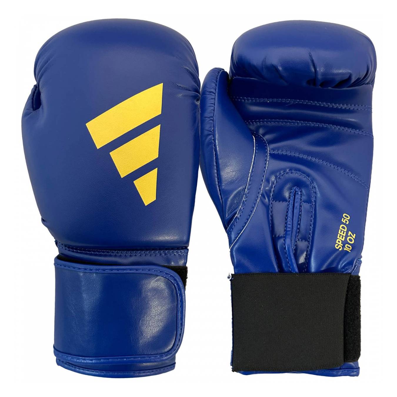 adidas SPEED 50 Boxing Gloves, Blue/Yellow 