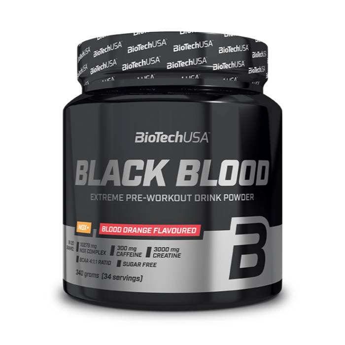 Biotech USA Black Blood Nox+ Συμπλήρωμα Pre Workout 340gr, Blood Orange
