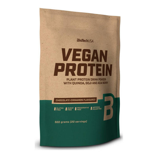 Biotech USA Vegan Protein Free of Gluten &amp; Lactose with Chocolate Cinnamon Flavor 500gr 