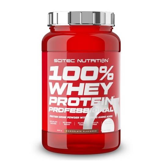 Scitec Nutrition 100% Whey Professional with Added Amino Acids Πρωτεΐνη Ορού Γάλακτος Χωρίς Γλουτένη με Γεύση Σοκολάτα 920gr