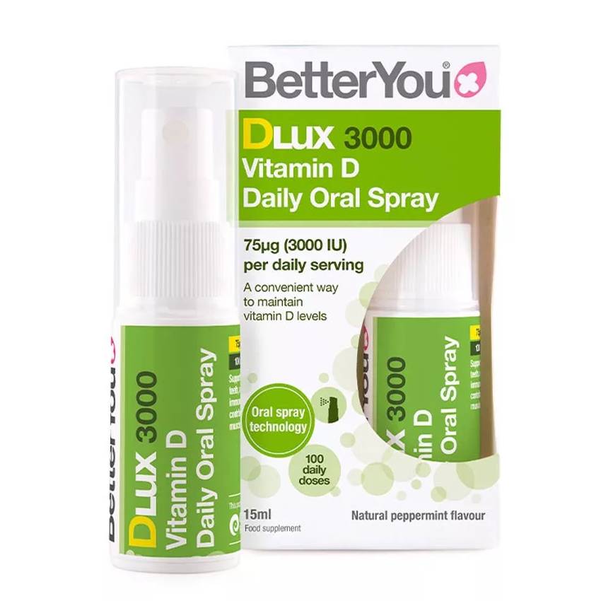 BetterYou DLux 3000iu Daily Vitamin D Βιταμίνη για Ανοσοποιητικό 3000iu 15ml, Natural Peppermint