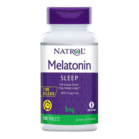 Natrol Melatonin Time Release 3mg Συμπλήρωμα για τον Ύπνο 100 ταμπλέτες