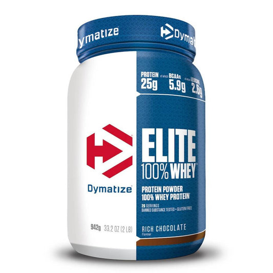 Dymatize Elite 100% Whey Πρωτεΐνη Ορού Γάλακτος Χωρίς Γλουτένη με Γεύση Rich Chocolate 942gr