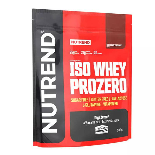 Nutrend Iso Whey Prozero Πρωτεΐνη Ορού Γάλακτος Χωρίς Γλουτένη με Γεύση Chocolate Brownies 500gr