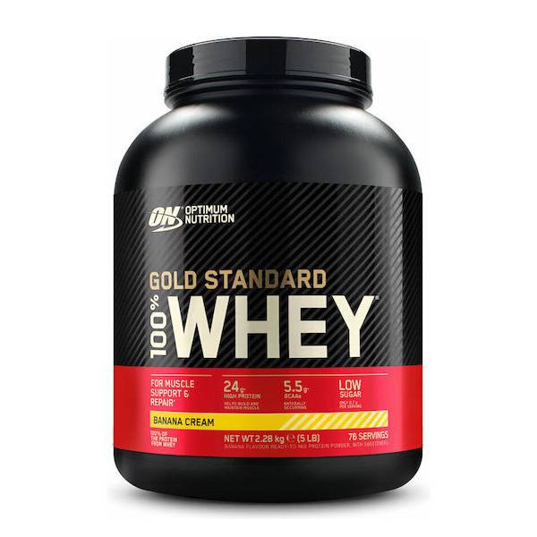 Optimum Nutrition Gold Standard 100% Whey Πρωτεΐνη Ορού Γάλακτος με Γεύση Banana Cream 2.27kg