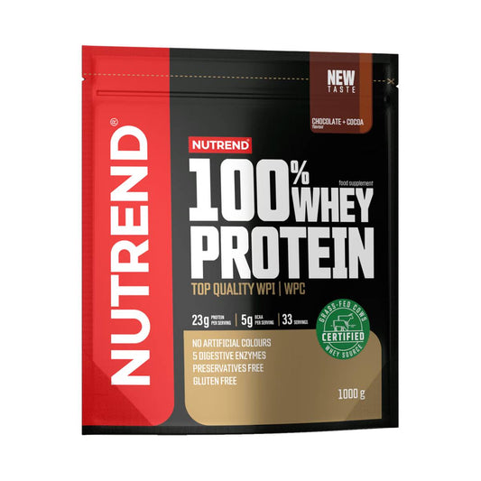 Nutrend 100% Whey Πρωτεΐνη Ορού Γάλακτος Χωρίς Γλουτένη με Γεύση Chocolate & Cacao 1kg