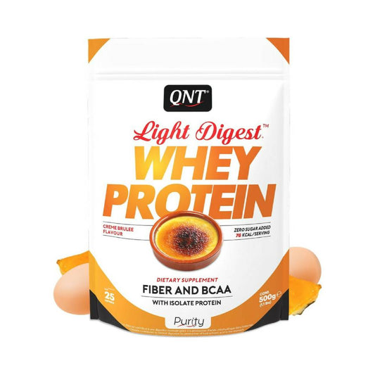 QNT Light Digest Whey Πρωτεΐνη Ορού Γάλακτος Χωρίς Γλουτένη 500gr, Creme Brulee