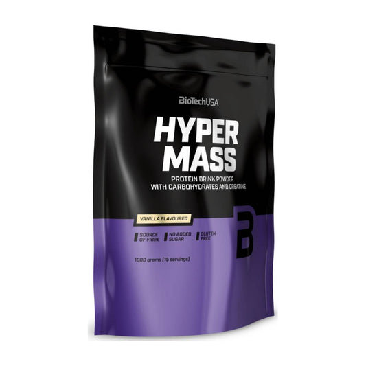 Biotech USA Hyper Mass Drink Powder with Carbohydrates & Creatine Χωρίς Γλουτένη με Γεύση Βανίλια 1kg