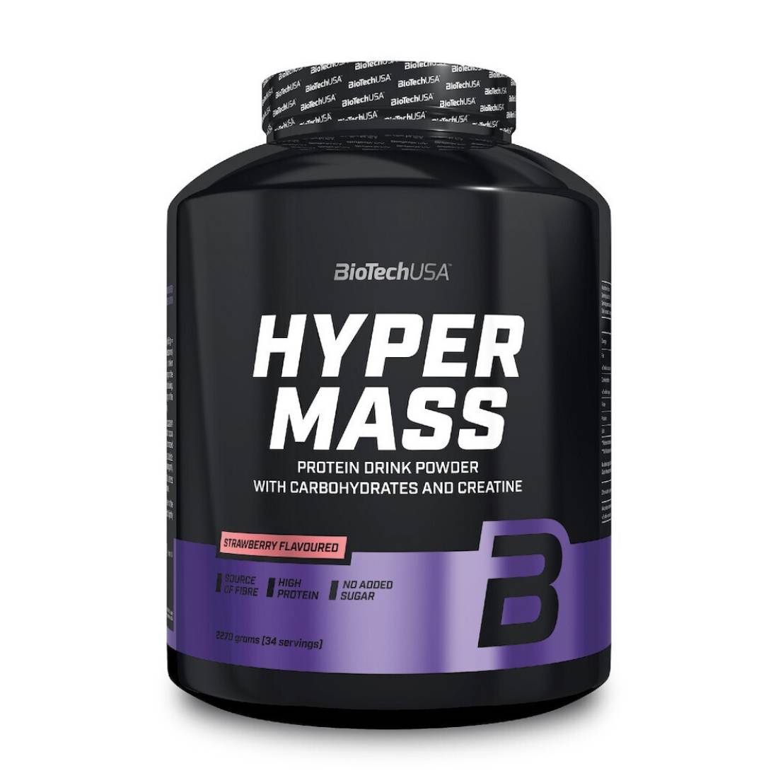 Biotech USA Hyper Mass Drink Powder With Carbohydrates & Creatine Χωρίς Γλουτένη με Γεύση Φράουλα 2.27kg