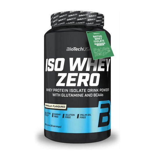 Biotech USA Iso Whey Zero With Glutamine & BCAAs Πρωτεΐνη Ορού Γάλακτος Χωρίς Γλουτένη & Λακτόζη με Γεύση Βανίλια 908gr