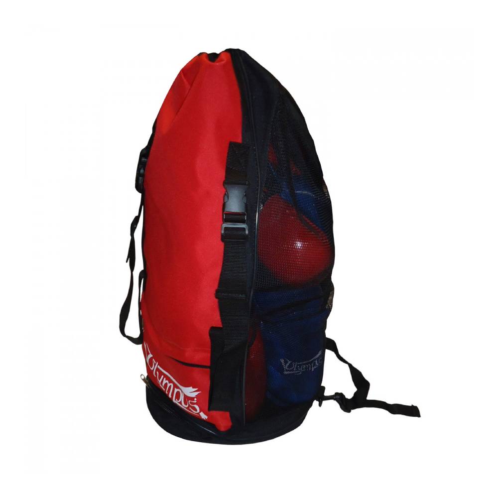 Αθλητική Τσάντα Olympus Δικτυωτή Πλάτης, Μαύρο/Κόκκινο