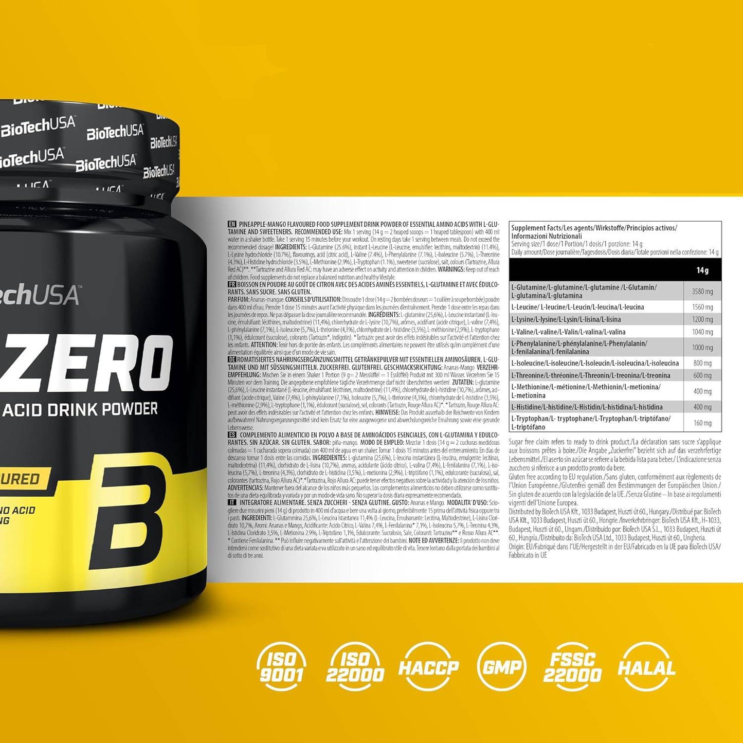 Biotech USA EAA Zero 350gr Pineapple-Mango