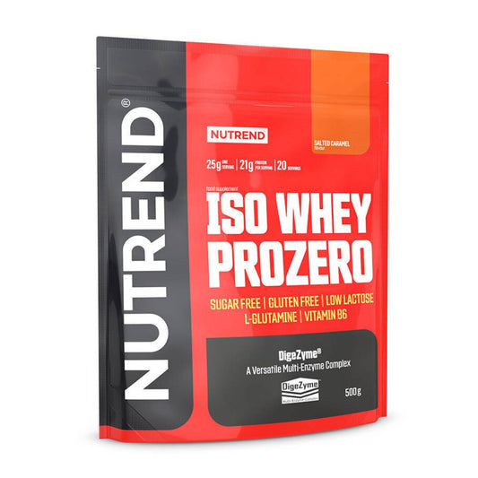 Nutrend Iso Whey Prozero Πρωτεΐνη Ορού Γάλακτος Χωρίς Γλουτένη με Γεύση Salted Caramel 500gr