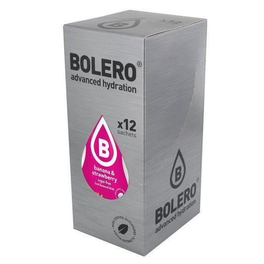 Bolero Χυμός σε Σκόνη 1.5L σε Νερό Φράουλα / Μπανάνα Χωρίς Ζάχαρη 9gr 12τμχ