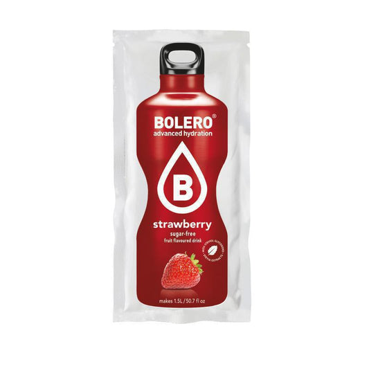 Bolero Χυμός σε Σκόνη 1.5L σε Νερό Φράουλα Χωρίς Ζάχαρη 9gr
