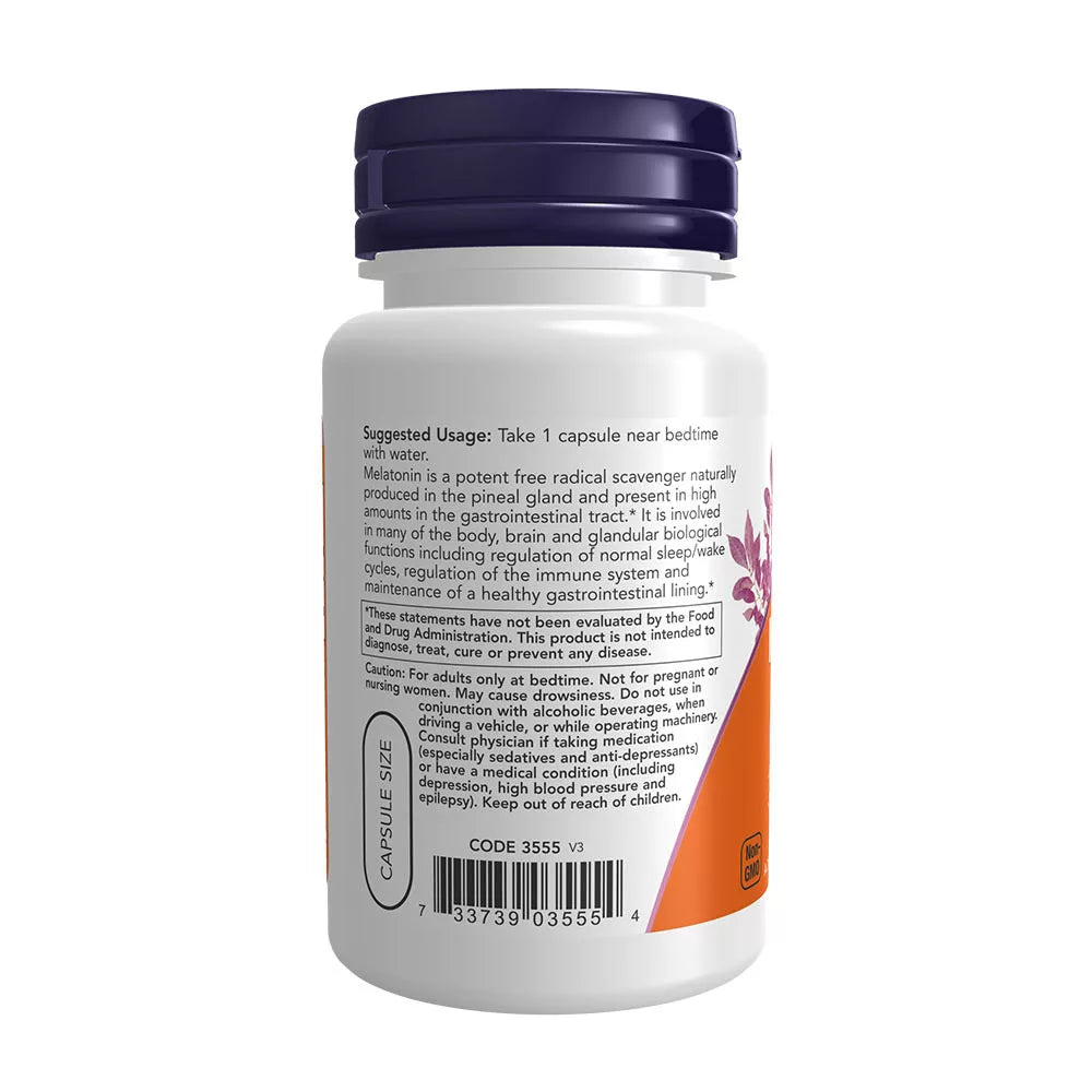 Now Foods Melatonin 5mg 60 φυτικές κάψουλες