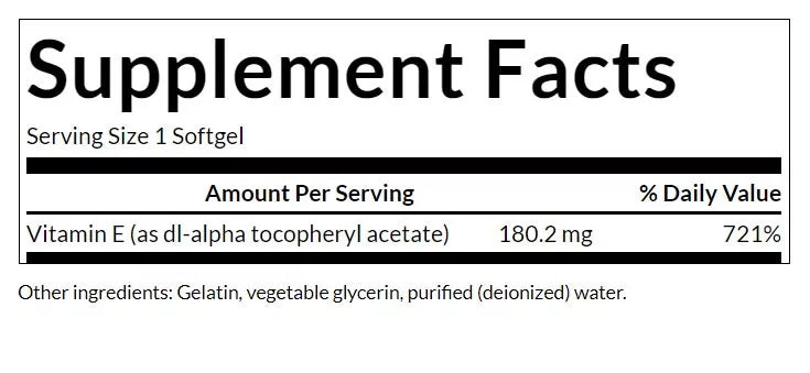 Swanson Vitamin E Βιταμίνη για Αντιοξειδωτικό 400iu 180mg 60 μαλακές κάψουλες