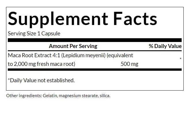 Maca 500mg 60 Κάψουλες