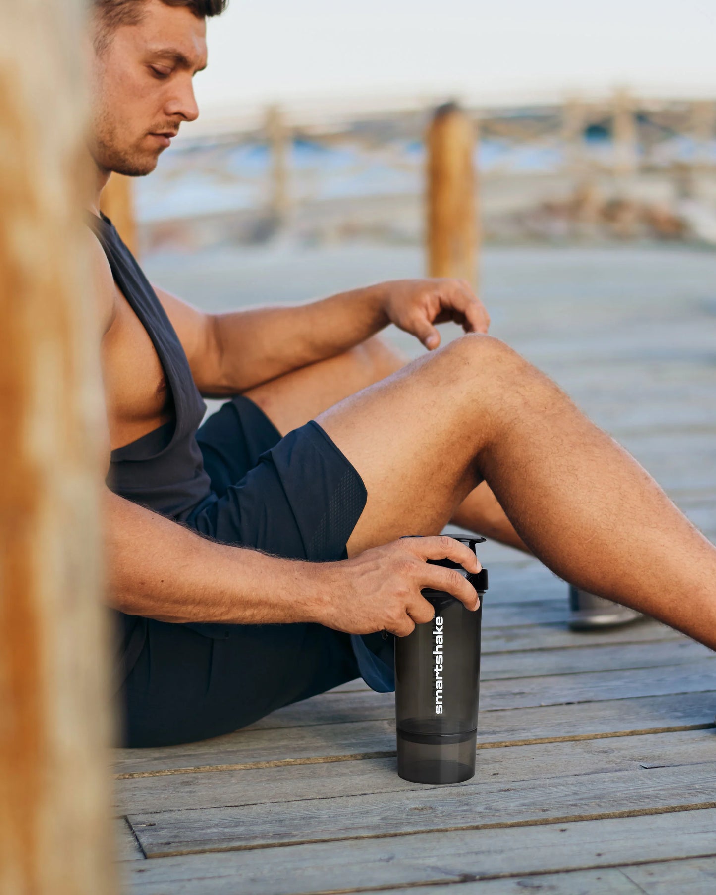 SmartShake One Shaker Πρωτεΐνης 800ml Πλαστικό Μαύρο