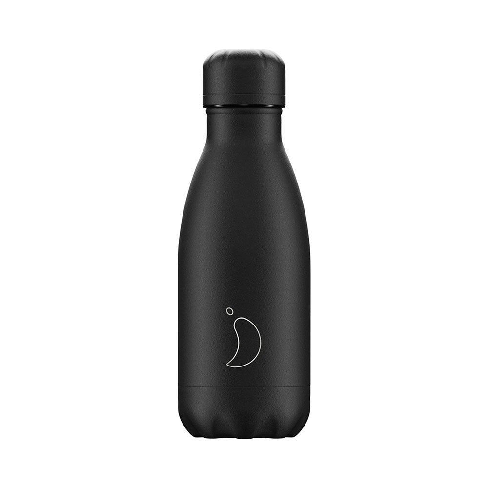 Chilly's Monochrome All Black Thermos Bottle 0.26lt 