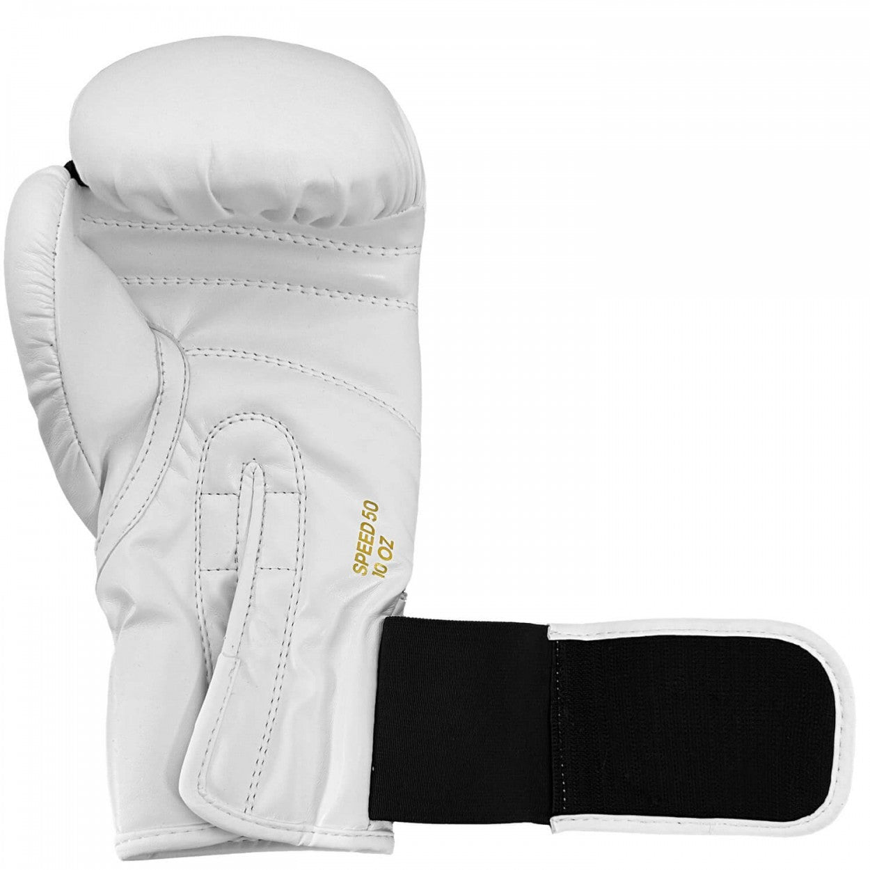 adidas SPEED 50 Boxing Gloves, White/Gold 