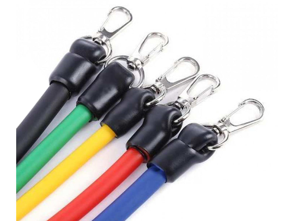 Set of 6 pcs Tubular Gymnastic Bands with Handles Multicolor