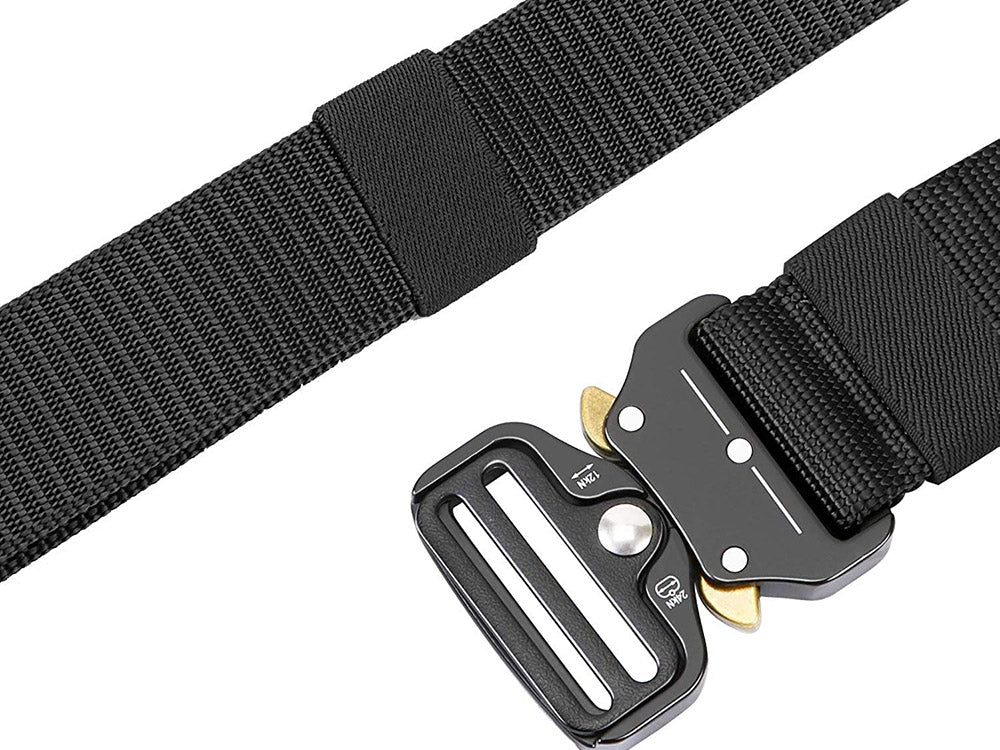 Military survival tactical belt, Black up to 125cm