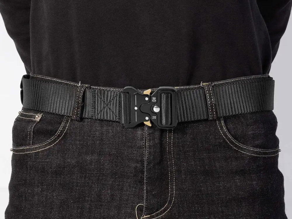 Military survival tactical belt, Black up to 125cm