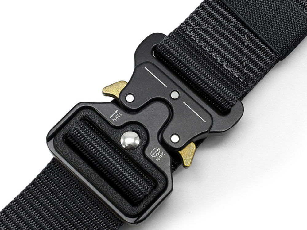 Military survival tactical belt, Black up to 125cm