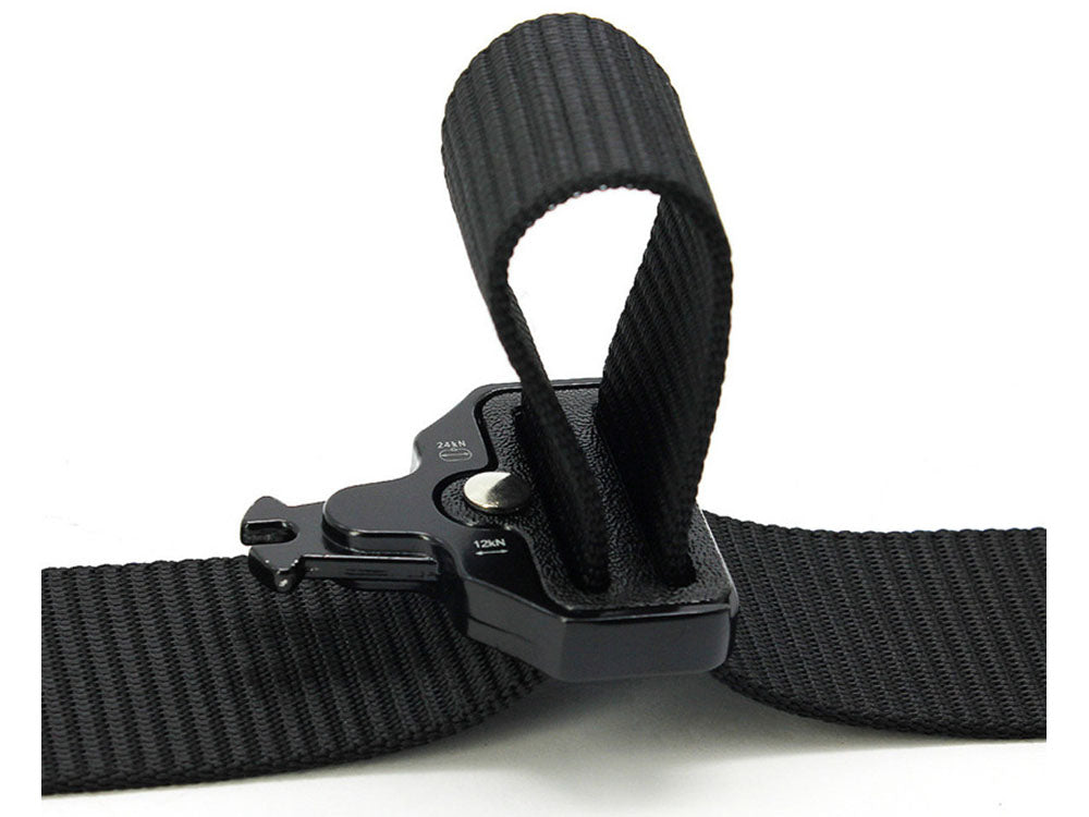 Military survival tactical belt, Black up to 125cm