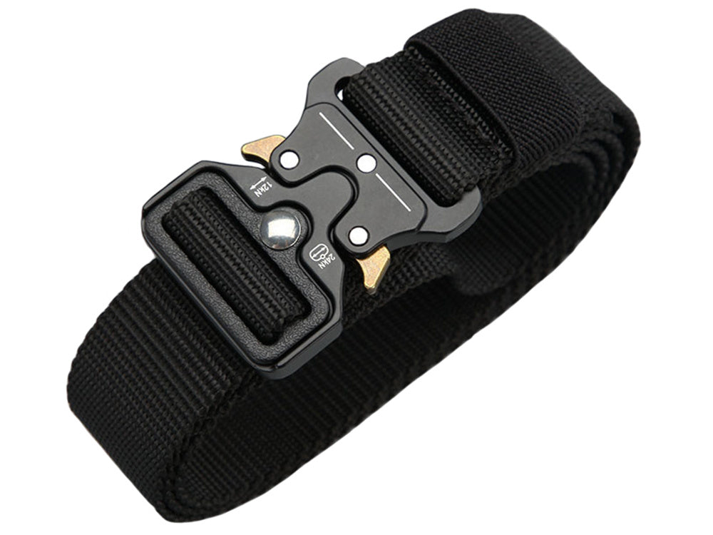 Military survival tactical belt, Black up to 125cm