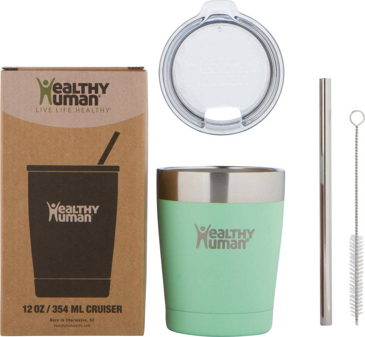 Healthy Human Cruiser Tumbler Neo Mint Thermos Cup with Straw 0.35lt