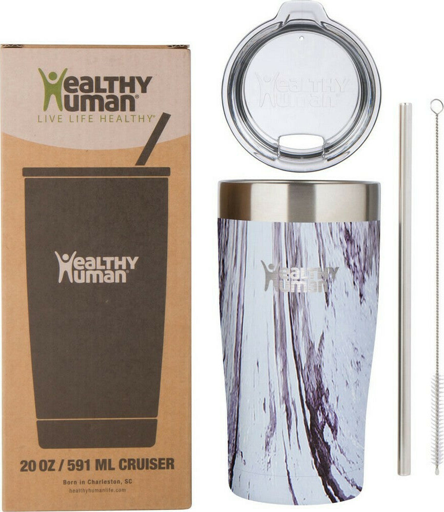 Healthy Human Cruiser Tumbler Orchid Driftwood Thermos Tumbler with Straw 0.59lt