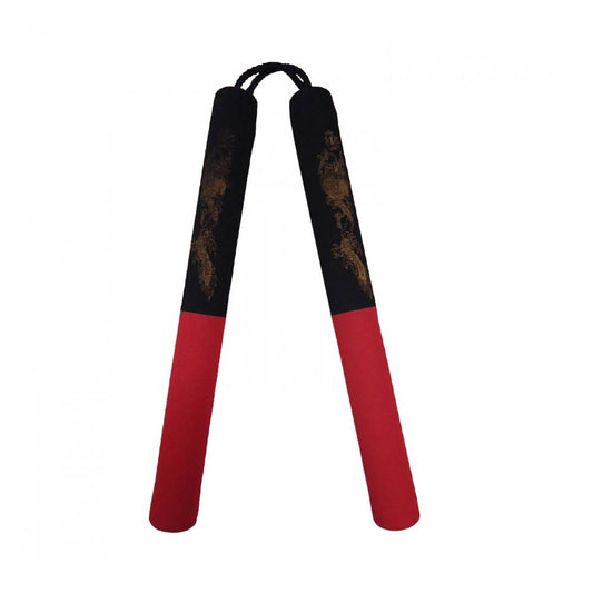 Nunchaku Foam Rope - Golden Dragon Black/Red Handle