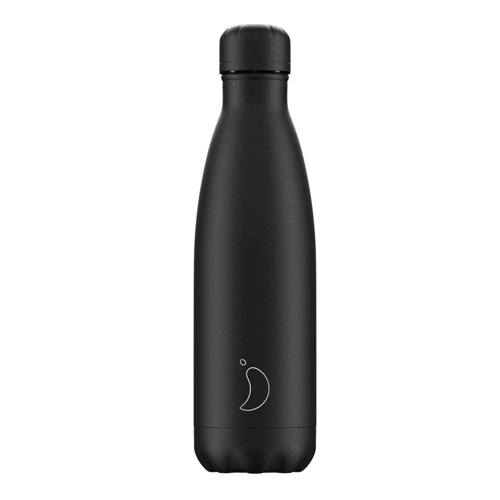 Chilly's Monochrome All Black Thermos Bottle 0.5lt 