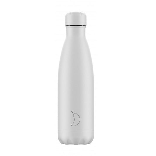 Chilly's Monochrome Thermos Bottle All Matte White 500ml