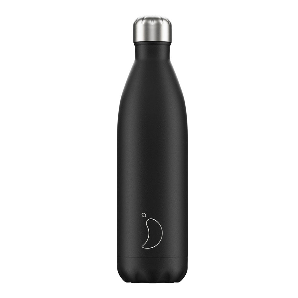 Chilly's Matte Black Bottle Thermos 0.5lt